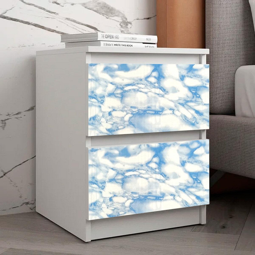 Самоклеюча плівка 0,45х10м х 0,07мм Блакитний мармур SW-00000815 Київ - фото 5