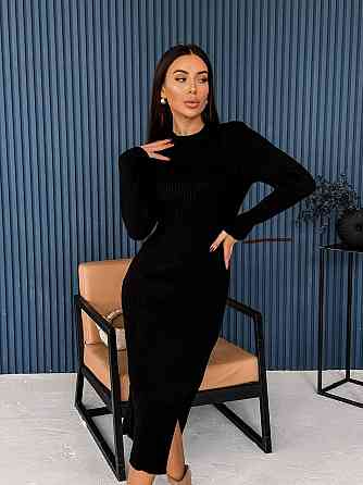 Женское романтическое вязаное платье в длине меди двойная вязка акрил+шерсть Одесса