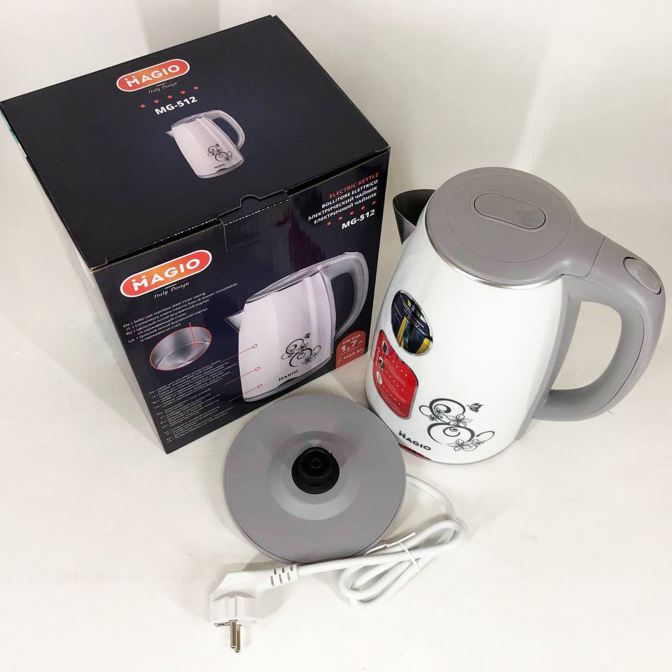 Стильний електричний чайник MAGIO MG-512 1.7 л 1650 Вт, Чайники на підставці, Чайник для дому зручний ZS-81 Івано-Франківськ - фото 8