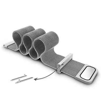 Ремешок для смарт-часов BeCover Milanese Style для Samsung Galaxy (20mm)/Watch 5/ Watch 4.../Gear S2 Classic/Gear Sport Silver (707675) Винница