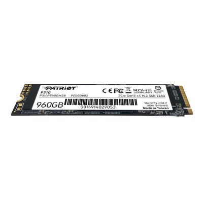 SSD M.2 Patriot P310 960GB NVMe 2280 PCIe 3.0x4 3D NAND TLC (P310P960GM28) Киев - изображение 4