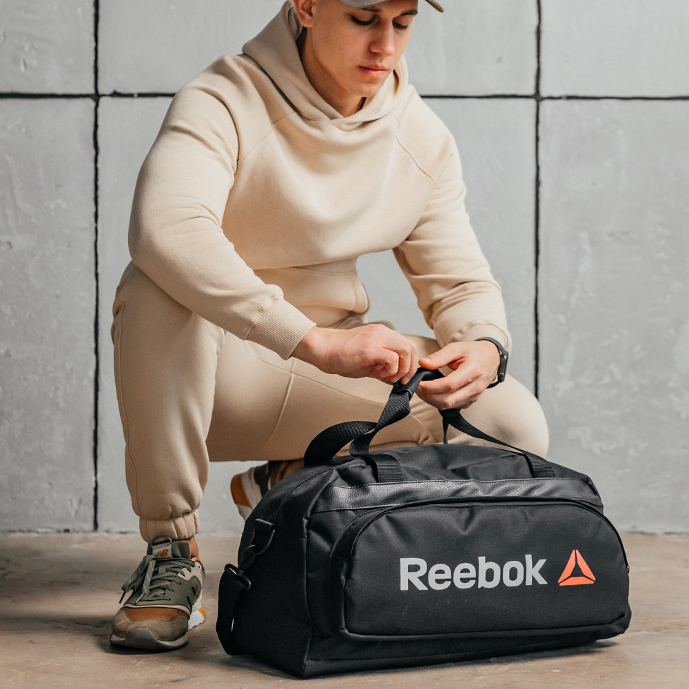 Дорожня сумка Смуга Білий Рібок чоловіча для подорожей чорна 50*26*20 см, спортивна сумка чоловічаMasterSem Київ - фото 6