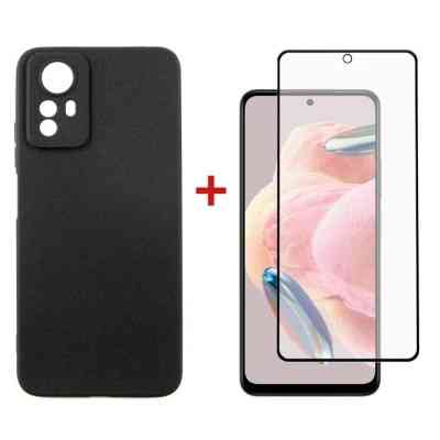Чехол для мобильного телефона Dengos Kit for Xiaomi Redmi Note 12s case + glass (Black) (DG-KM-45) Винница