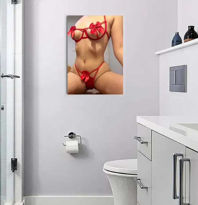 Картина на холсте эротическая 40 на 60 см разноцветный Киев - изображение 1