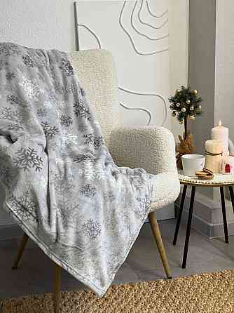 Ecotton Плед Ecotton 220х240 см Well Soft новорічний сірий Сніжинка (24186) Коломия