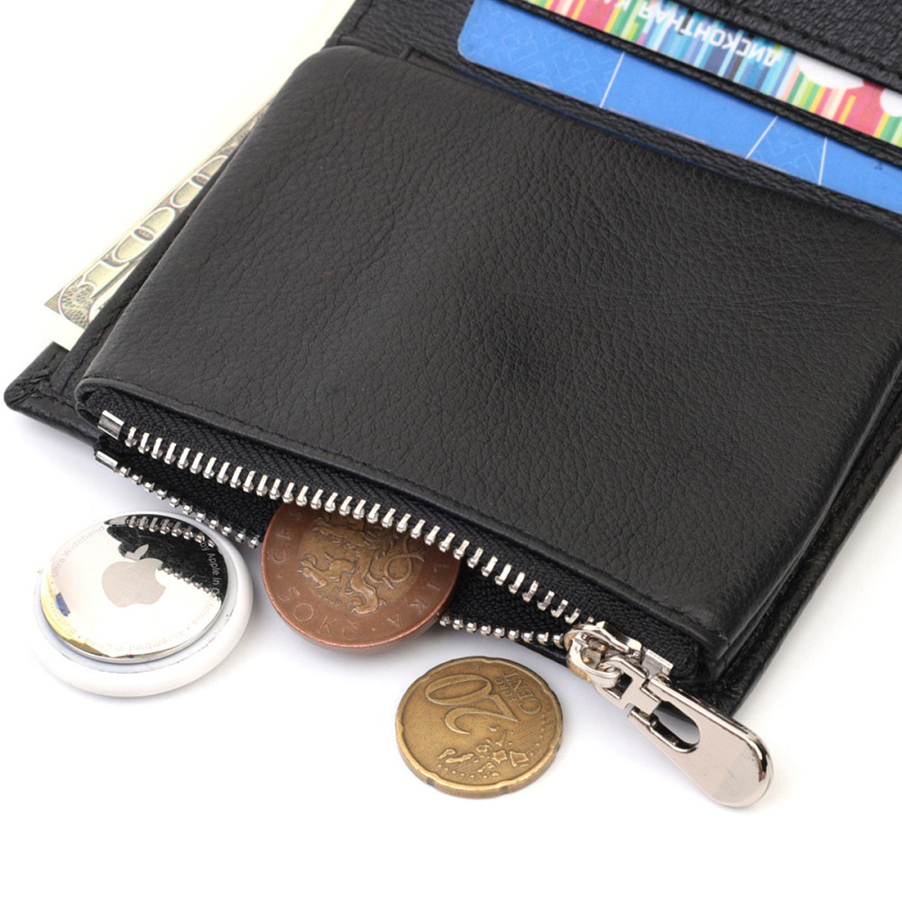 Вертикальный кошелек для женщин из натуральной кожи ST Leather 22703 Черный Киев - изображение 4