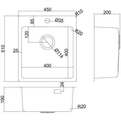 Мойка кухонная Interline ELEGANT Slim Sateen PR Винница - изображение 4