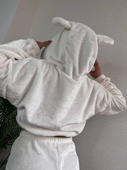 Женская теплая повседневная махровая пижама плотная двухсторонняя махра Одесса - изображение 9