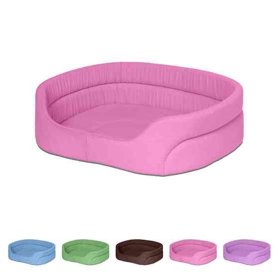 Лежанка для тварин Теремок, L, Ш 69 см, Д 82 см, В 19 см рожевий Коломия