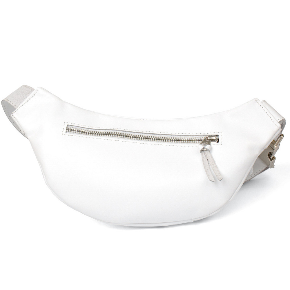 Стильна шкіряна сумка на пояс GRANDE PELLE 11356 Білий Київ - фото 8