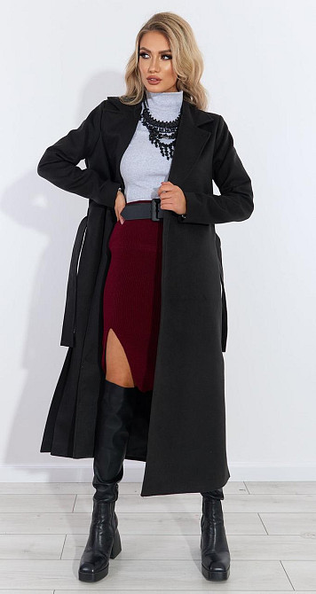 Кашемірове пальто з розрізами (42) Київ - фото 2