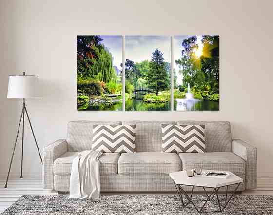 Модульна картина у вітальню/ спальню   Парк     ART-286_3A 70х130 см Київ