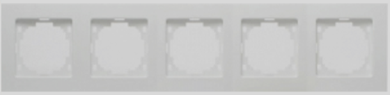 Рамка пятерная, горизонтальная (белая) Anestech Винница