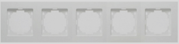 Рамка п&apos;ятірна горизонтальна (біла) Anestech Вінниця - фото 1