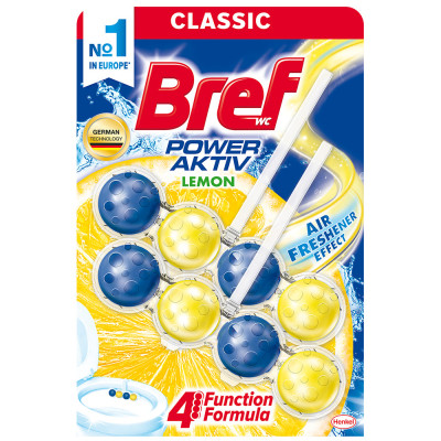 Туалетный блок Bref Сила Актив Лимон 2 х 50 г (9000100656832) Винница - изображение 1