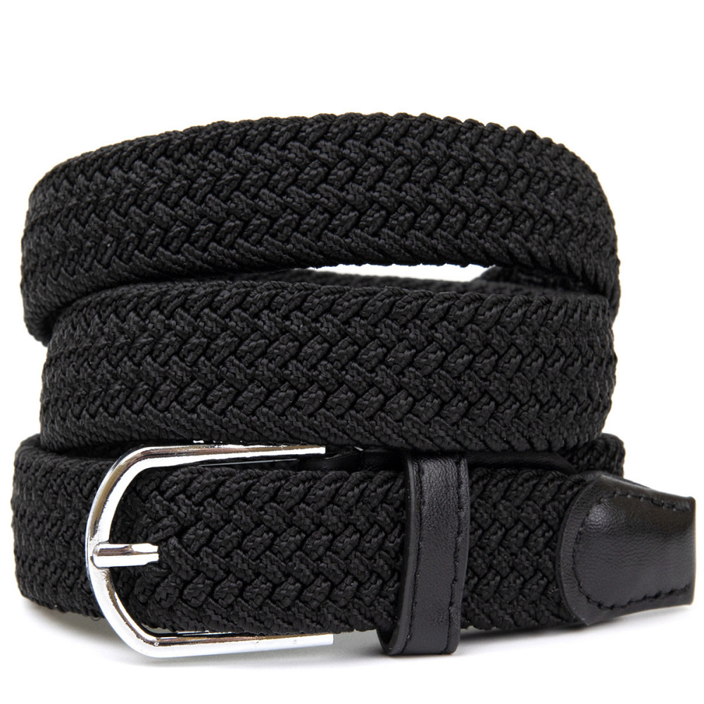 Текстильный женский ремень классика Черный (Vintage) Киев - изображение 5