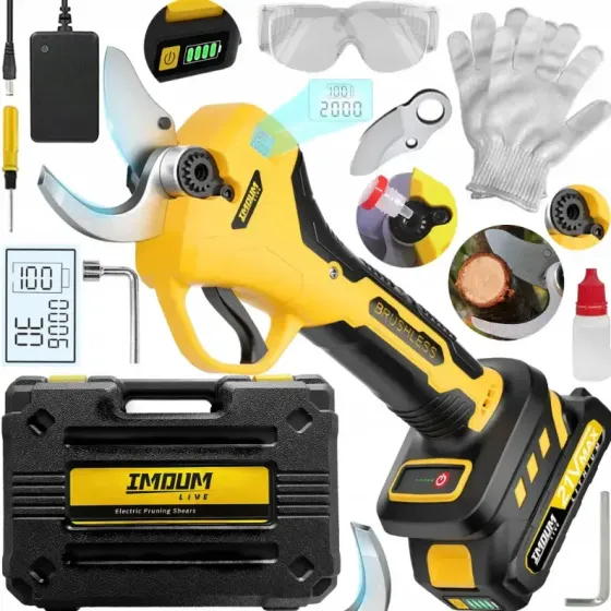 Секатор аккумуляторный садовый ножницы для веток 36v набор 2x аккумулятора Коломия