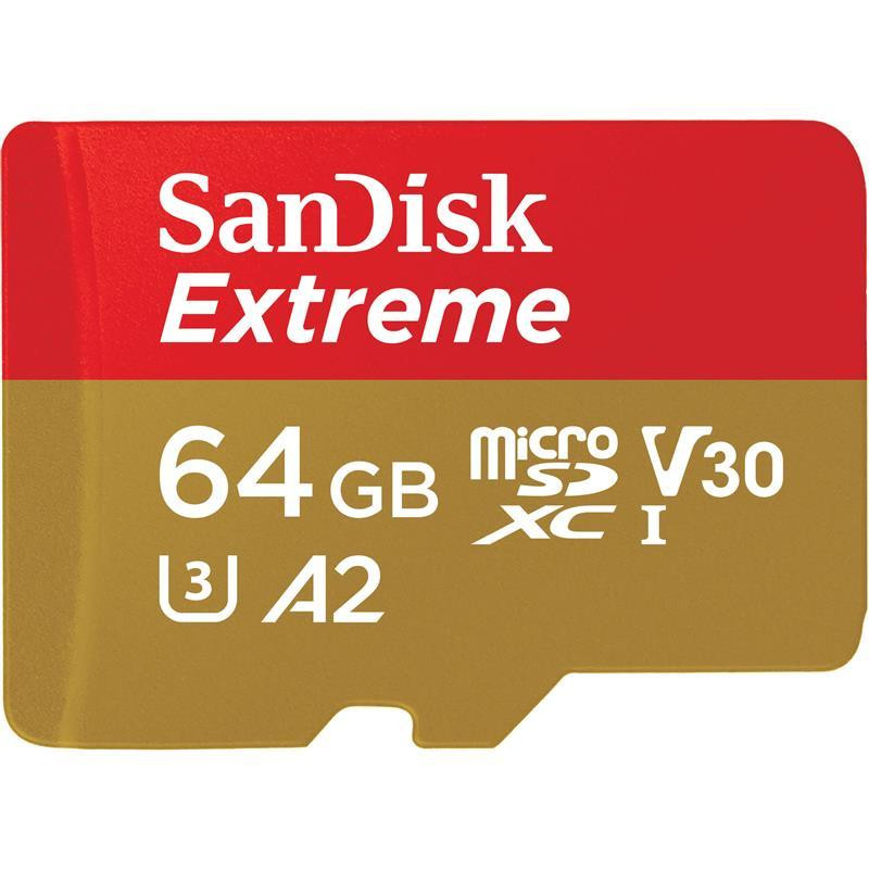 Картка пам'яті MicroSDXC 64 GB C10 UHS-I SanDisk Extreme V30 U3 R170/W80MB/s (SDSQXAH-064G-GN6AA) ( 28722 ) Харків - фото 1
