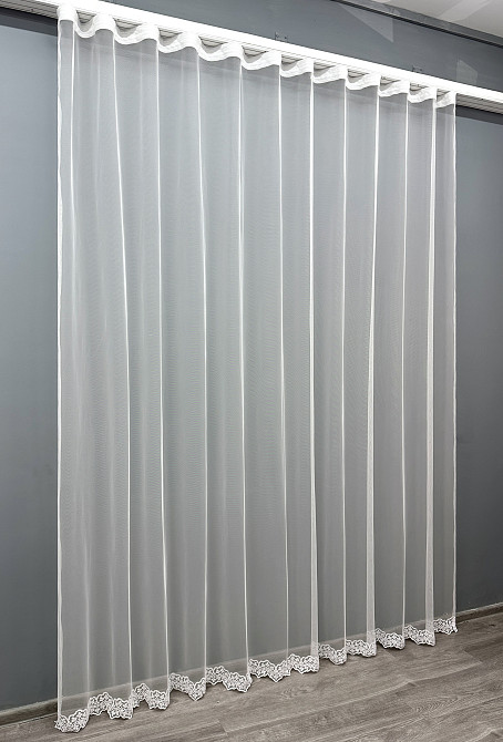 Тюль VR-Textil 1798т Грек-сітка з вишивкою та люрексом колір Білий 300х270 см (40-634) Київ - фото 3