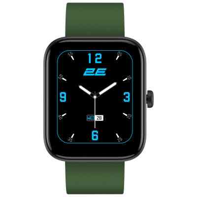 Смарт-часы 2E Alpha SQ Music Edition 46mm Black-Green (2E-CWW40BKGN) Винница
