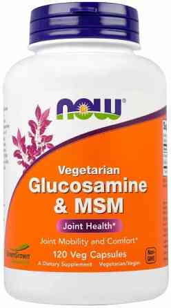Глюкозамін та MSM Now Foods Glucosamine & MSM 120 вег капсул Київ