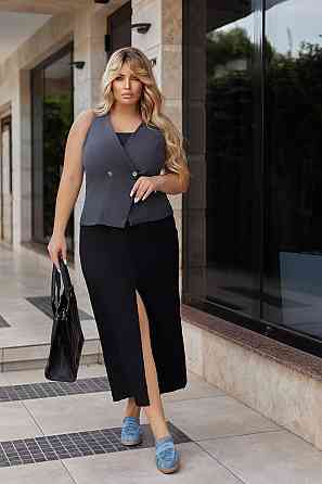 Стильний жіночий жилет "Voice" | Батал Графіт, 50-52 Київ