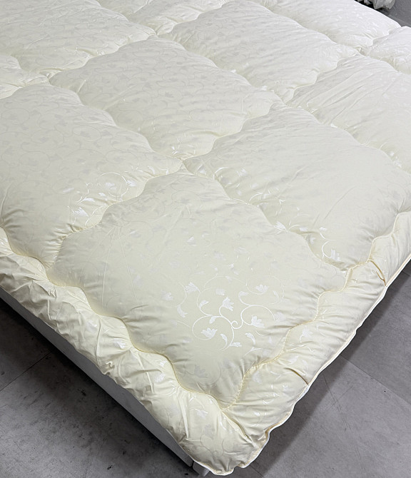 Ecotton Ковдра Ecotton двоспальна 172х205 см штучний пух стьогана молочна Київ - фото 10