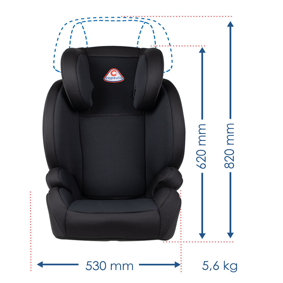 Автокрісло дитяче "MT5X", Capsula, 15-36kg, до 12років, чорний, 772110 Київ - фото 7