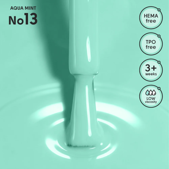 Гель-лак для ногтей 13 Aqua Mint Shelly 12 мл Киев