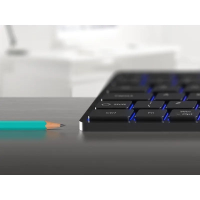 Клавиатура Canyon HKB-W11 Slim Dual Mode Wireless/Bluetooth RGB UA Black (CNS-HBTK11B) Винница - изображение 7