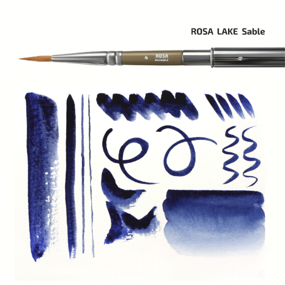 Пензель мікс соболь-синтетика круглий TRAVEL BRUSH LAKE 178 №2  коротка ручка ROSA Київ