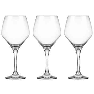 Набор бокалов Ardesto Loreto 440мл, 3шт, скло, прозорий (AR2644LWT) Винница