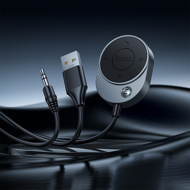 Bluetooth-ресивер HOCO E150 Path car AUX BT receiver with cable Metal Gray Киев - изображение 8
