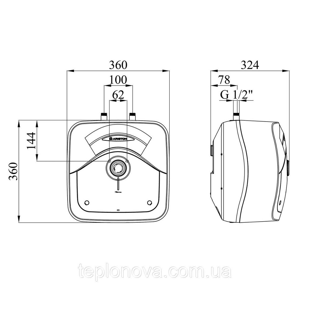 Водонагрівач Ariston Andris Rs 15U/3 з мокрим ТЕНом 3100634 Чернівці - фото 2