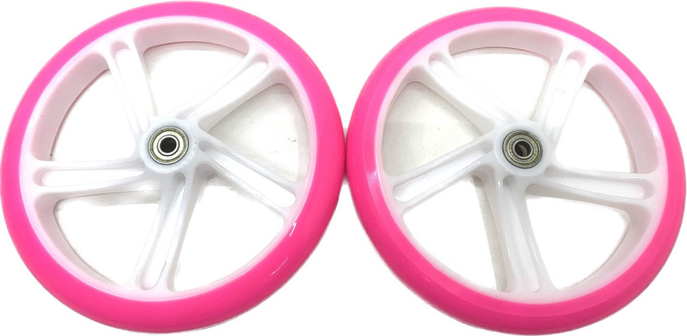 Колеса для прогулянкового самокату 2шт 200 мм PU Рожевий (PU-2007/201) Чернігів - фото 1