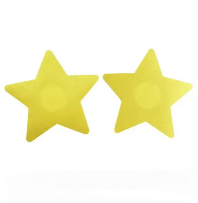 Стікіні для грудей Зірочки 8 см жовтий Київ - фото 1