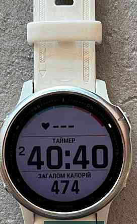Смарт-Часи Спортивний годинник Garmin Fenix 6S Silver with White Band Київ