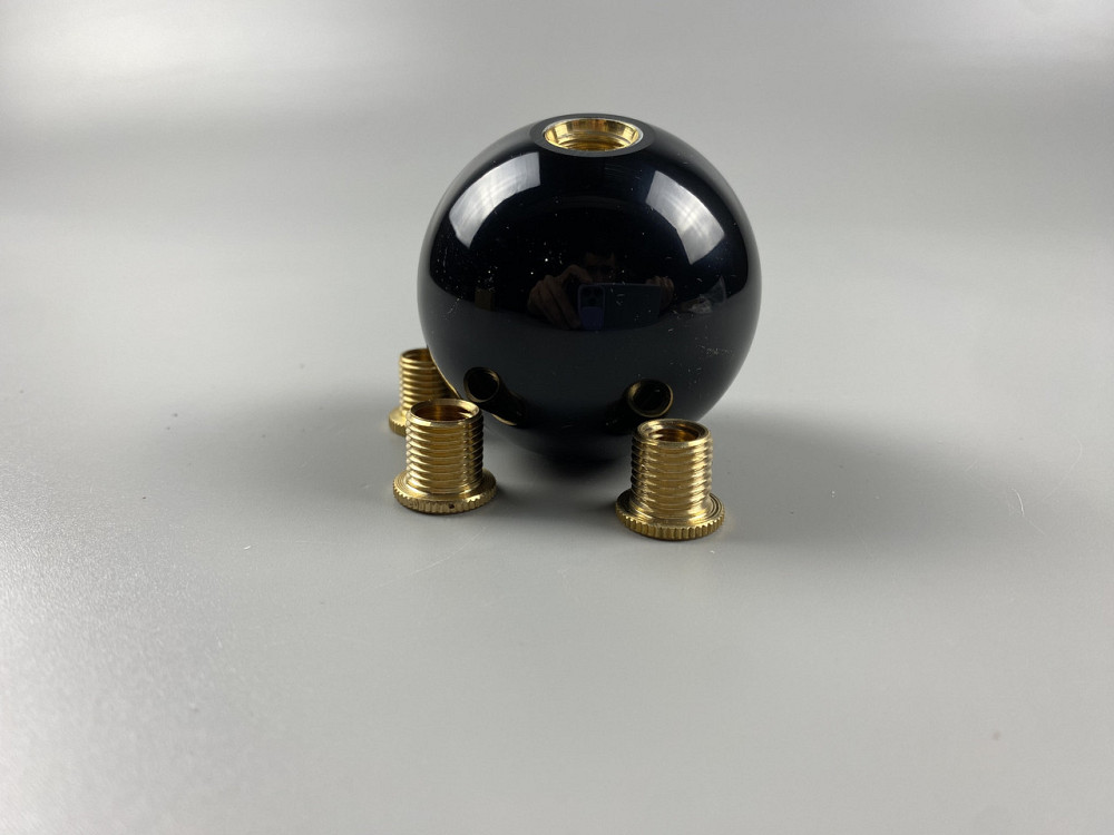 Наконечник на ручку кп набалдашник, насадка на важіль перемикання передач кп 52 мм зі штуцерами чорний Мукачево - фото 8