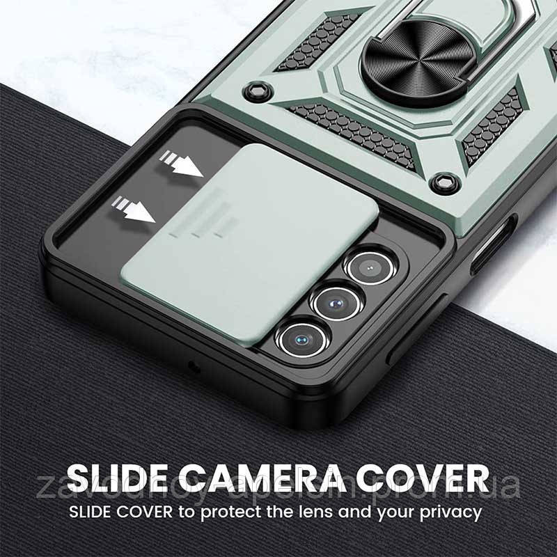 Samsung A73 A736 Противоударный чехол Hybrid (кольцо + шторка) Одесса - изображение 4