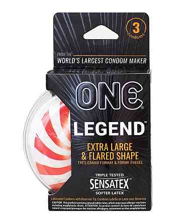 Презервативы латексные ONE Legend большого размера (цена за упаковку, 3 шт.) Sex Aura Киев