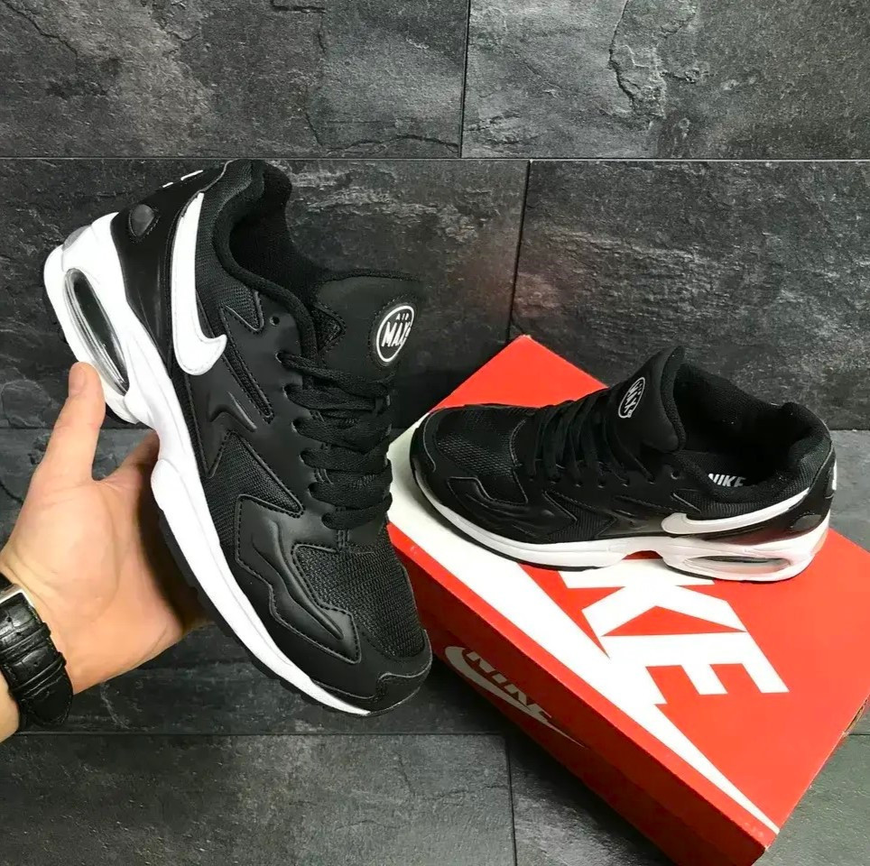 Чоловічі Чорні Термо Кросівки Nike 90 Air Max 2 Шкіряні Найк Єврозима (розміри: 42,43,44) Відео Огляд Дніпро - фото 7