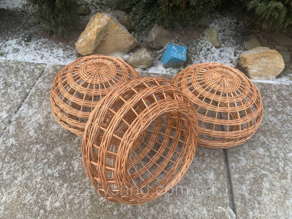 Плетена люстра у вигляді сплюснутої кулі Київ - фото 1