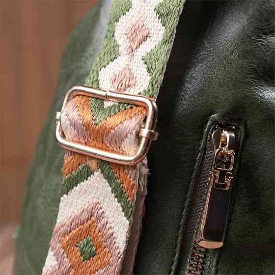 Сумка компактного розміру з однією лямкою через плече з гладкої екошкіри Vintage 22771 Зелений Київ