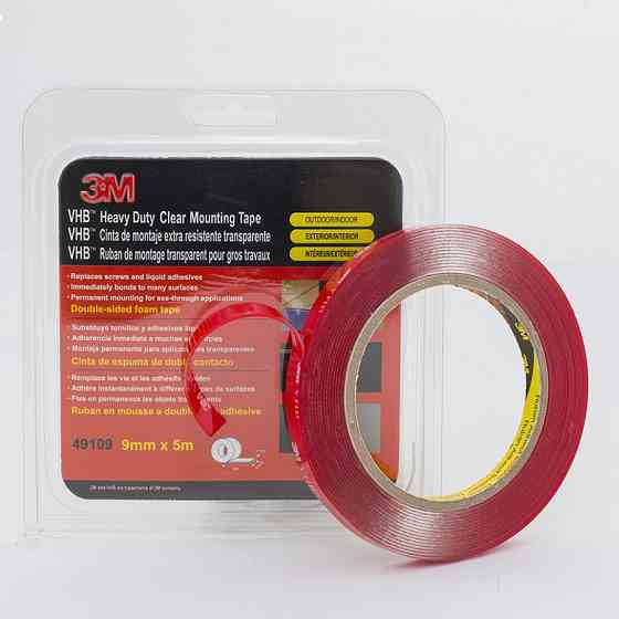 Скотч двосторонній монтажний 9мм х 5м 3M 4910F "Heavy Duty" прозорий, 49109 Київ