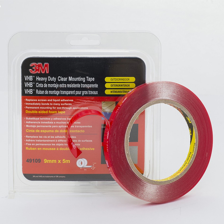 Скотч двосторонній монтажний 9мм х 5м 3M 4910F "Heavy Duty" прозорий, 49109 Київ - фото 1