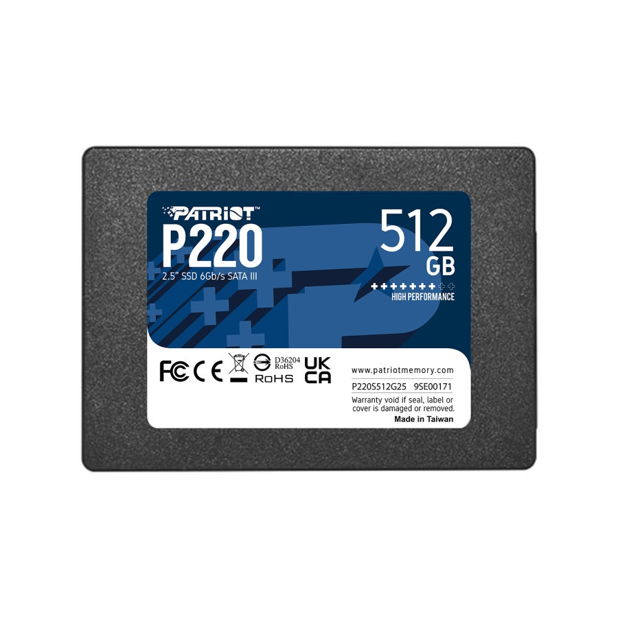 SSD диск накопичувач Patriot P220 512GB 2.5" 7mm SATAIII P220S512G25 Одеса - фото 1