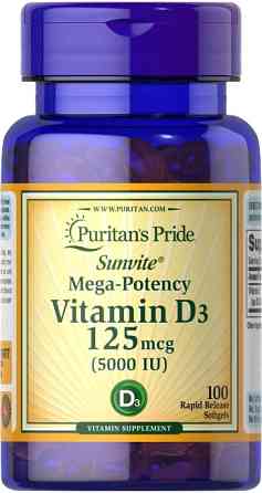 Витамин Д3 5000 Puritan's Pride Vitamin D-3 5000 IU 100 tabs Киев