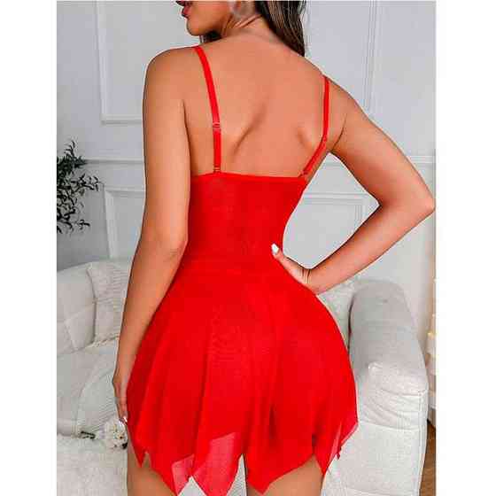 Спокусливий пеньюар червоний — S/M — Еротична білизна Вінниця