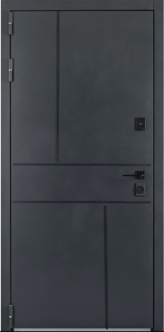 Двері вхідні SARMAK Термостил Еллісон RAL 7021 960x2050 мм Київ - фото 1