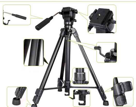 Штатив із панорамною головкою алюмінієвий 165см QZSD Q333 Київ